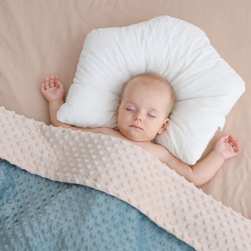 COUVERTURE BÉBÉ | SweetSnooze™ Bleu - Beige - BB - Trésor